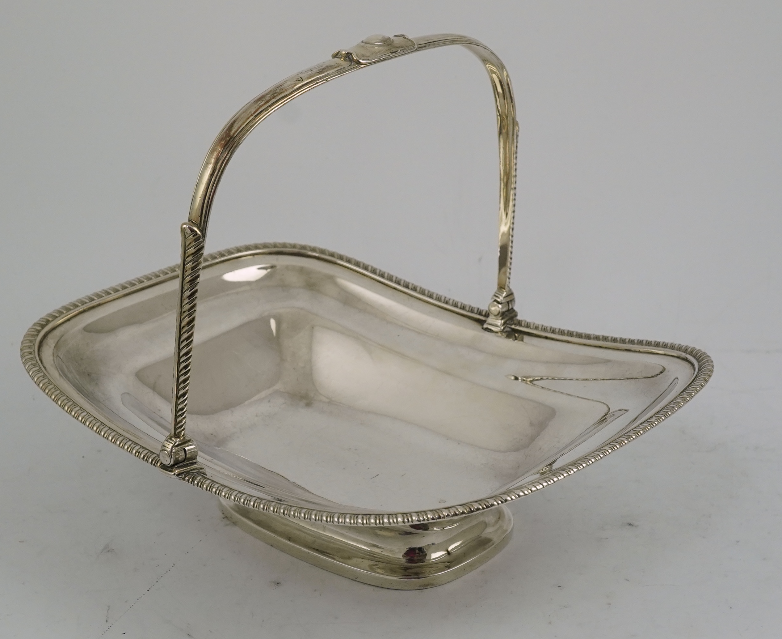 A George III silver bread basket